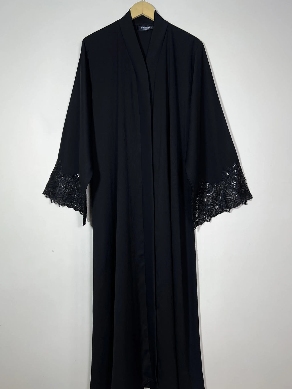 Black - Royal Lace Abaya HJ1416