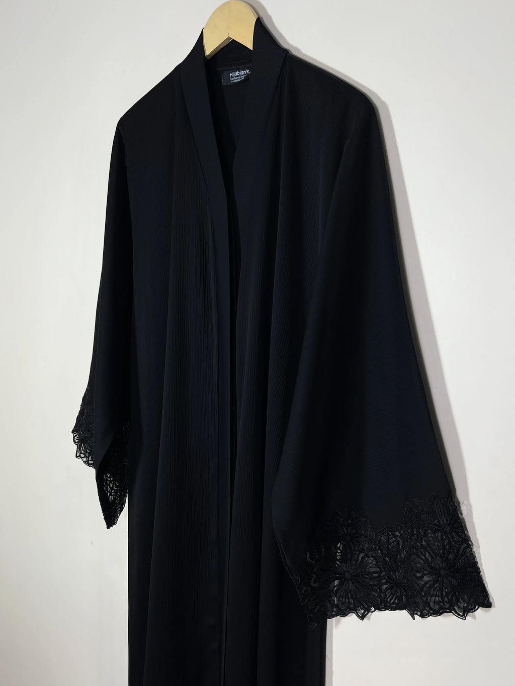 Black - Royal Lace Abaya HJ1416