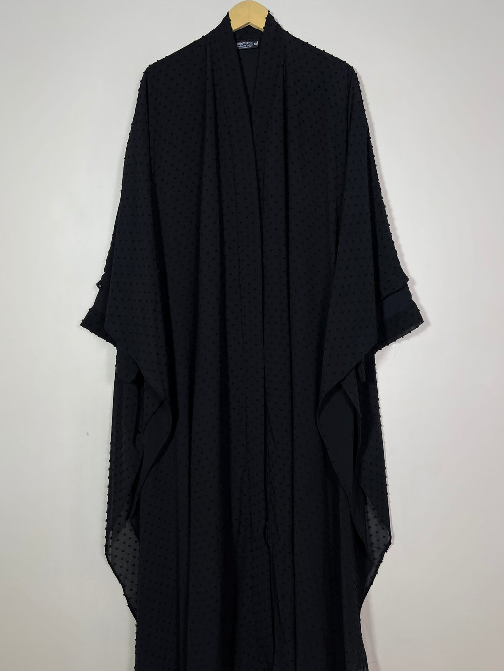 Black Textured Halimah Abaya
