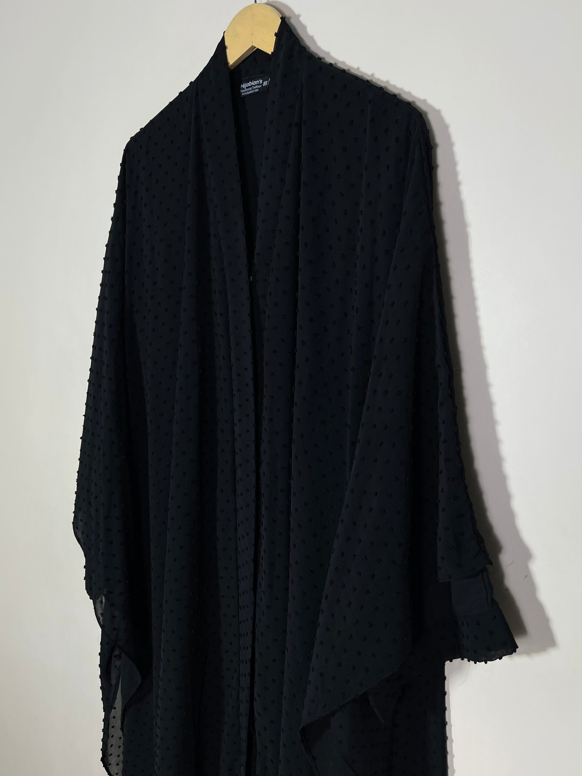 Black Textured Halimah Abaya