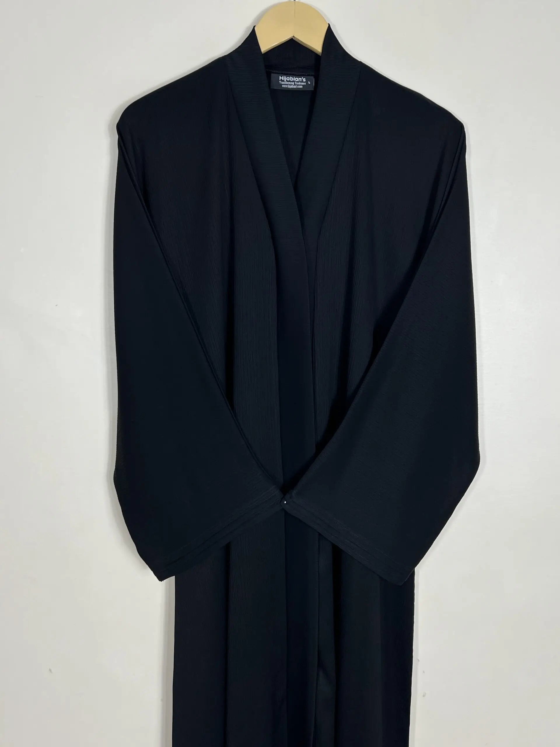 Black - Serenity Pleat Abaya HJ0973 Secondary image