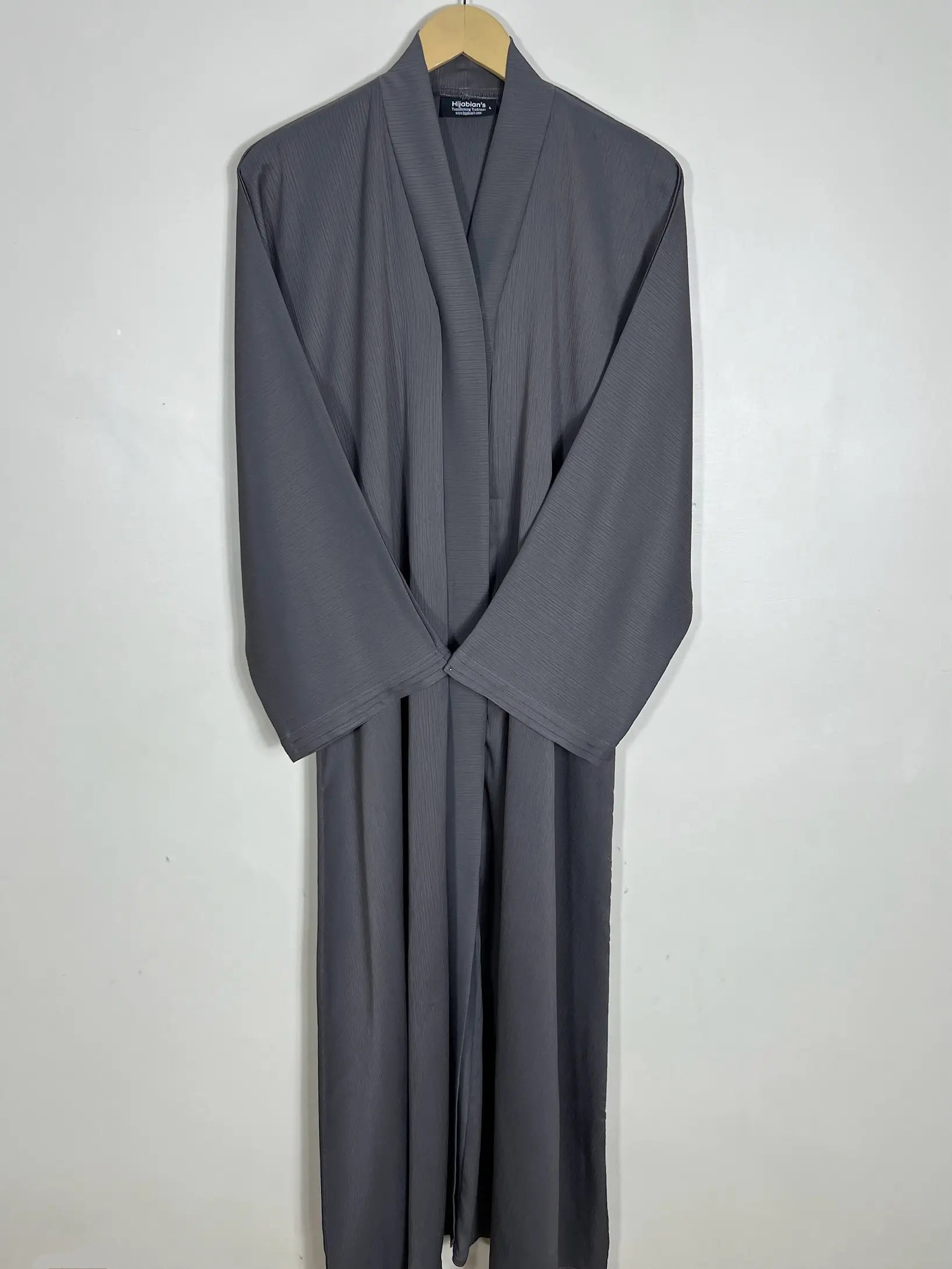 Grey - Serenity Pleat Abaya HJ1407