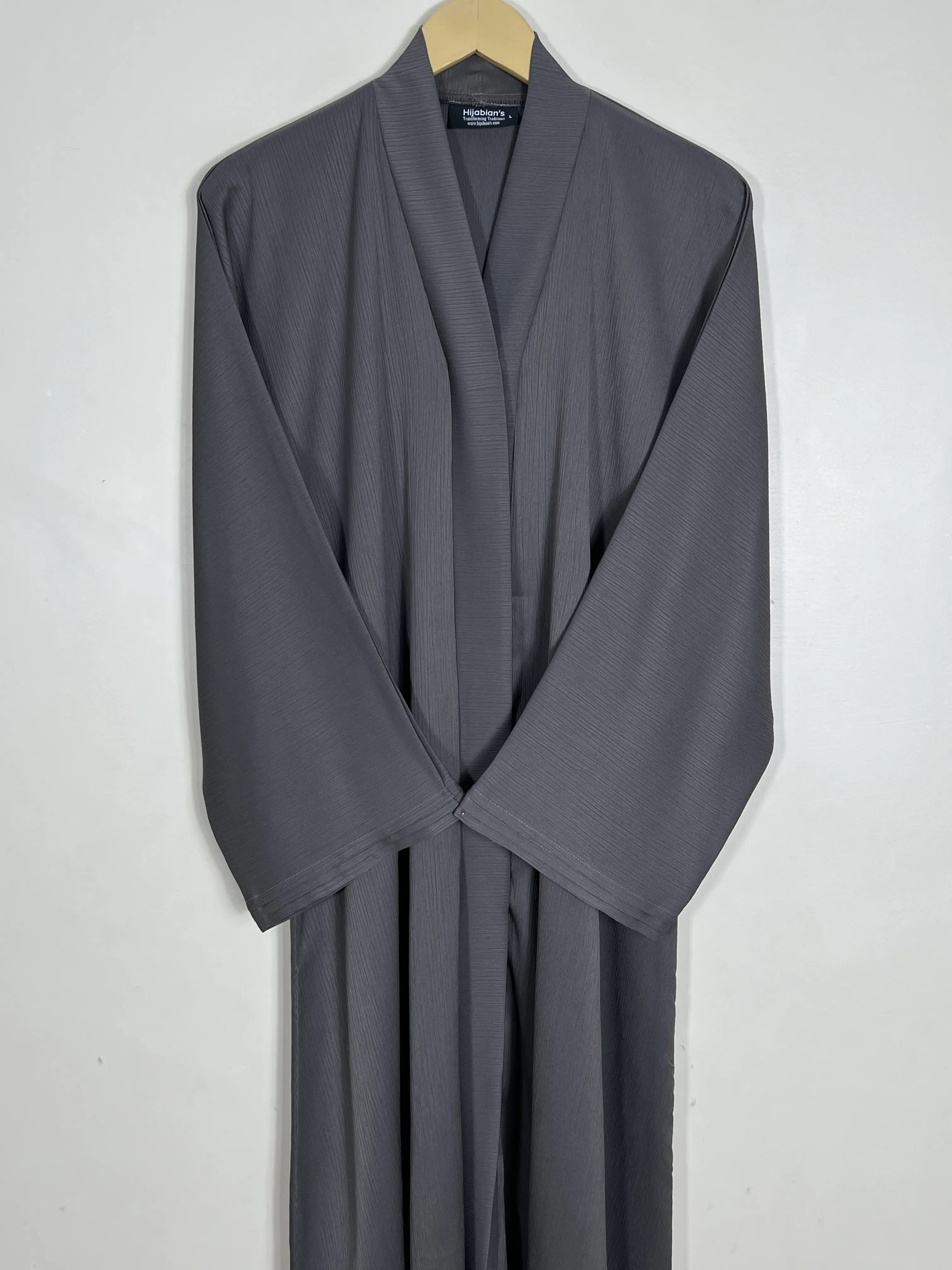 Grey - Serenity Pleat Abaya HJ1407