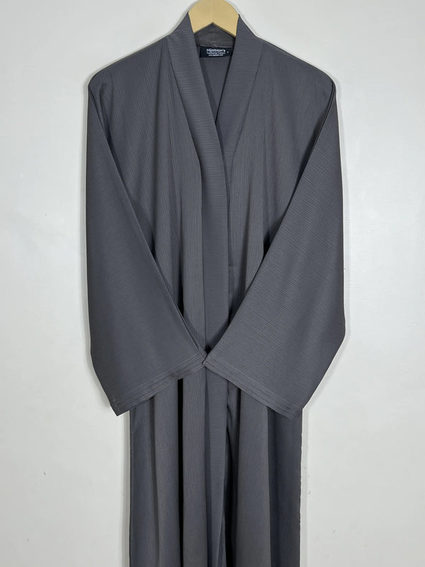 Grey - Serenity Pleat Abaya HJ1407