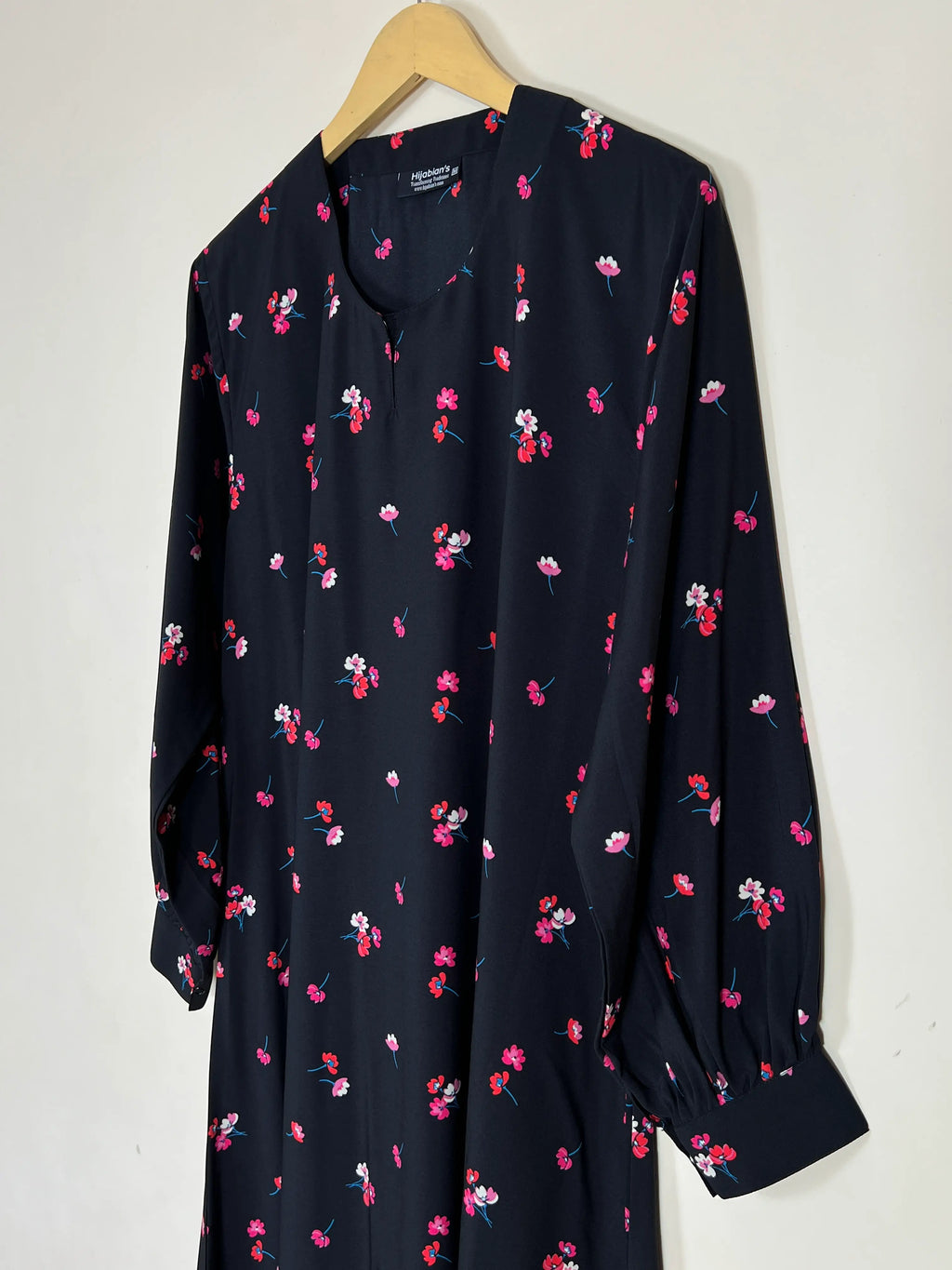 Black - Floral Maxi Abaya HJ1357