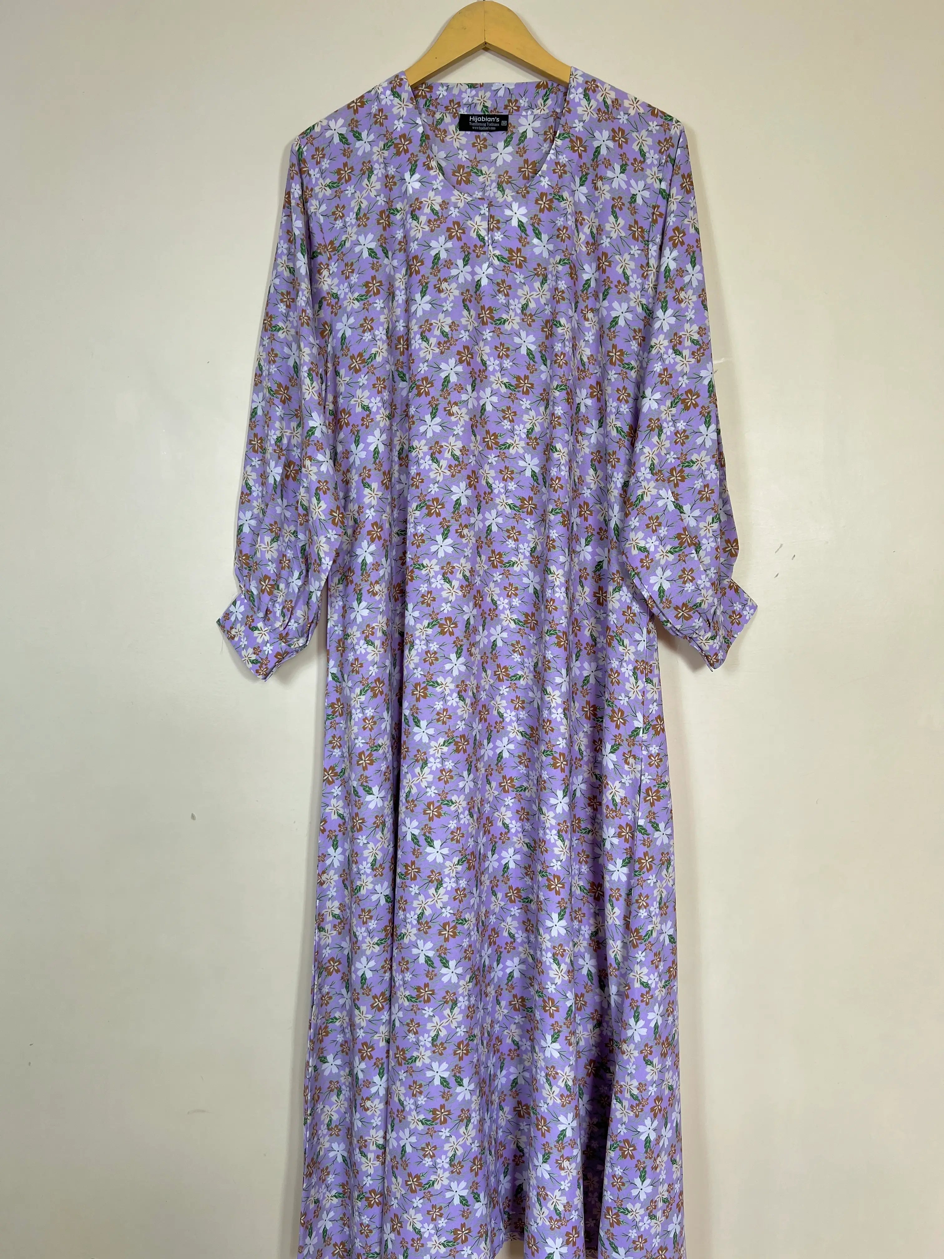 Lavender - Floral Maxi Abaya HJ1360