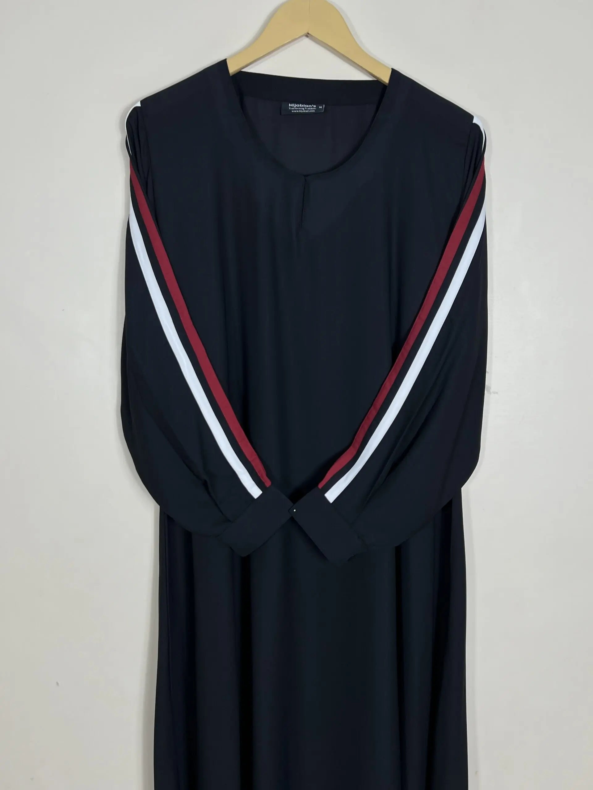 Black - Classic Cuffline Maxi Abaya HJ1003 Secondary image