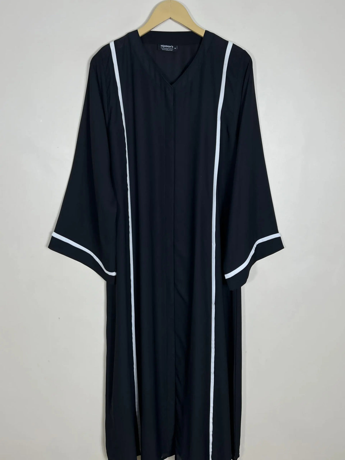 Black - White Pipen Majesty Abaya HJ0999 Main image