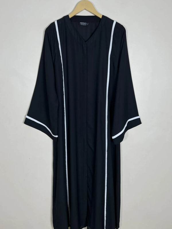 Black - White Pipen Majesty Abaya HJ0999