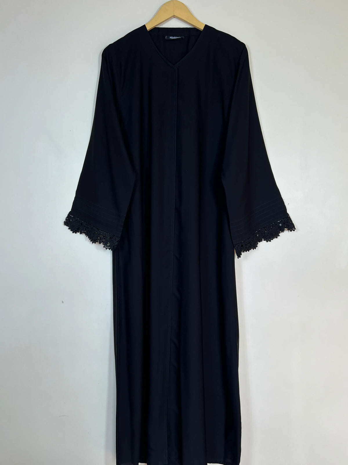 Black - Serene Lace Abaya HJ1370 Main image