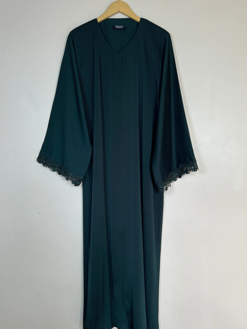 Bottle Green - Serene Lace Abaya HJ1374
