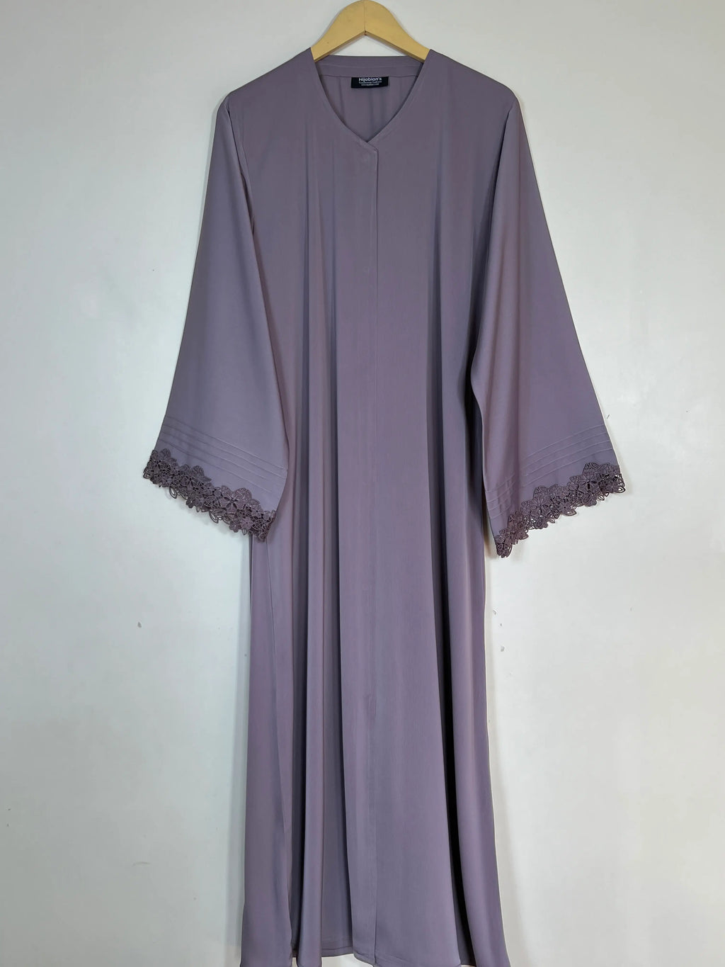 Lavender - Serene Lace Abaya HJ1373