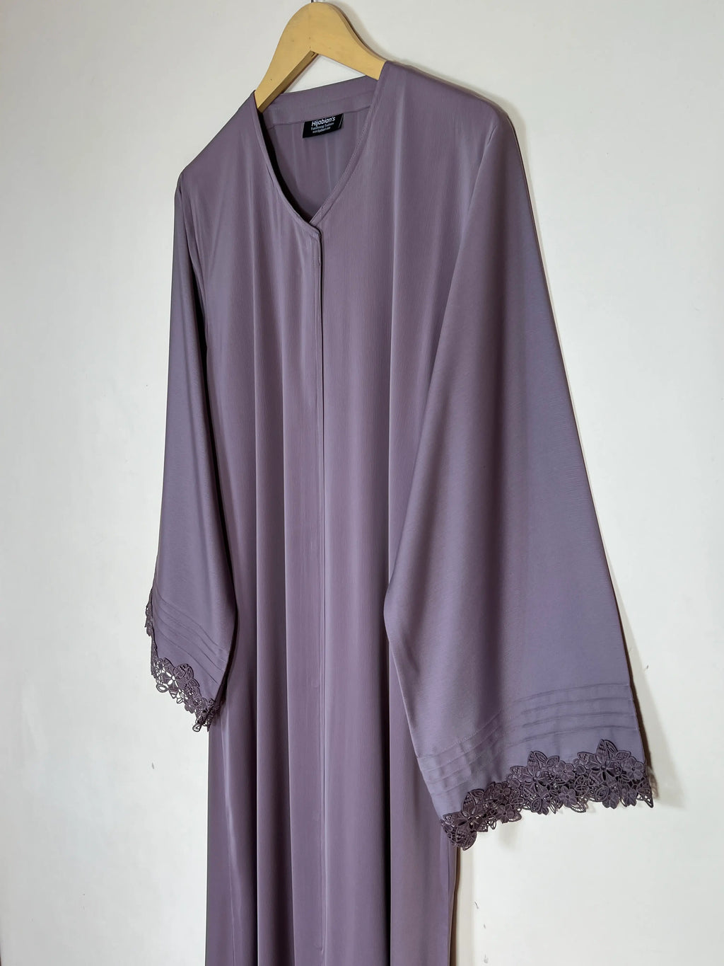 Lavender - Serene Lace Abaya HJ1373