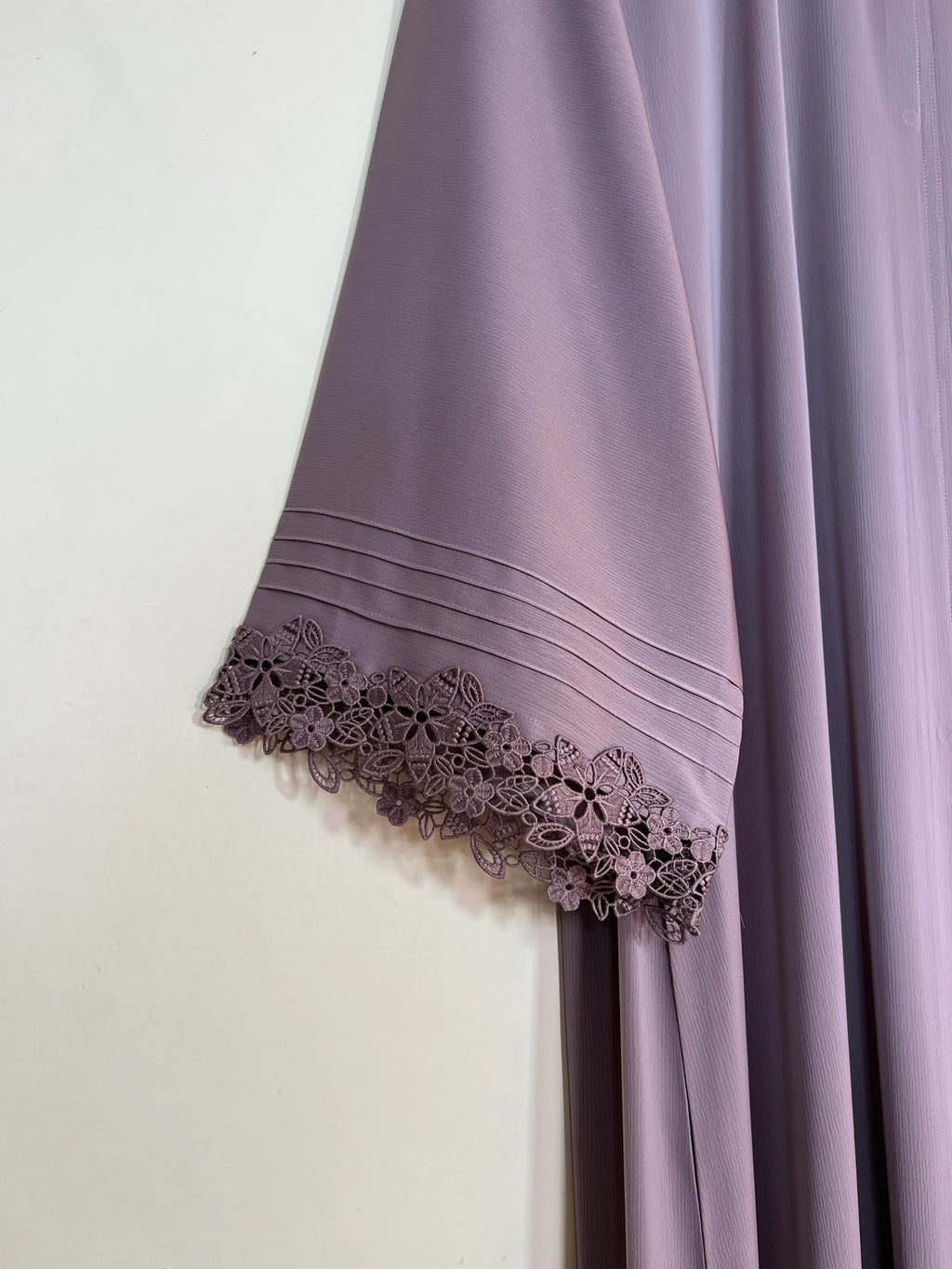 Lavender - Serene Lace Abaya HJ1373