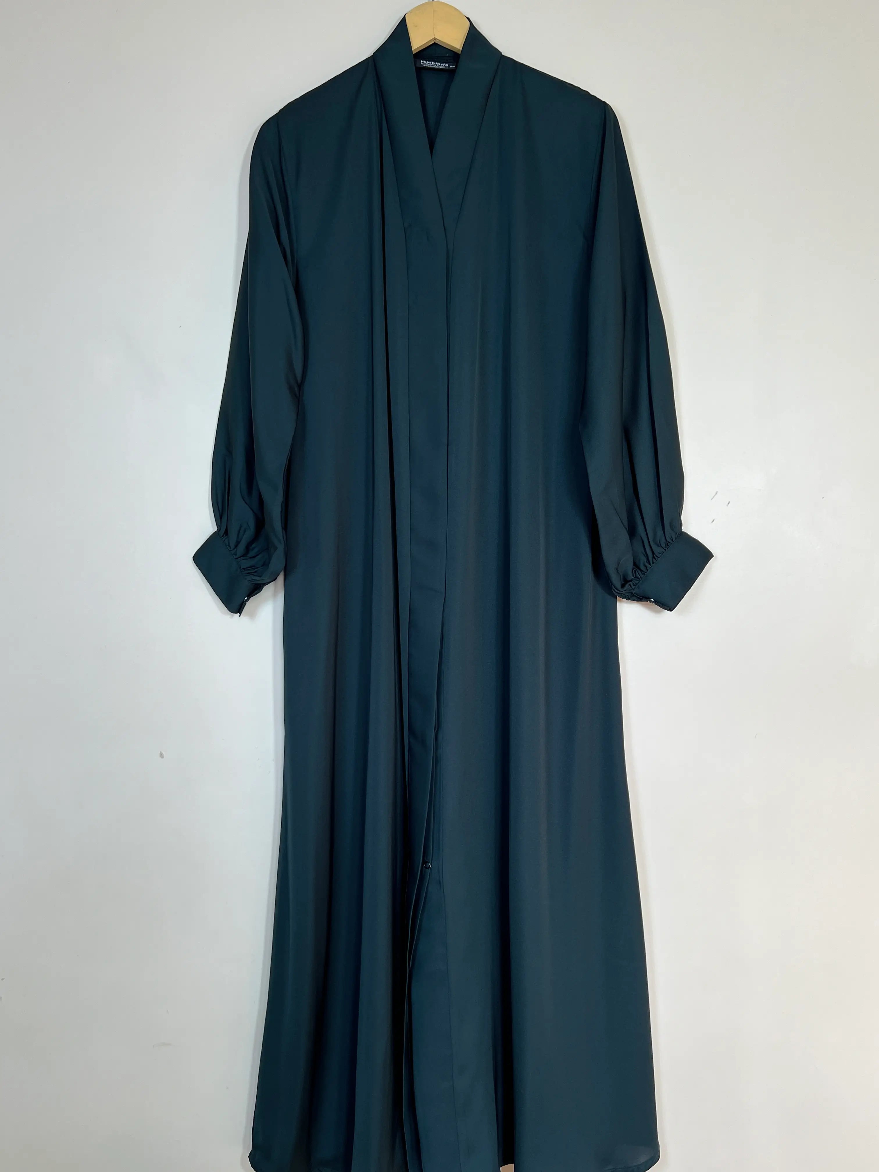 Bottle Green - Front Open Abaya HJ1376