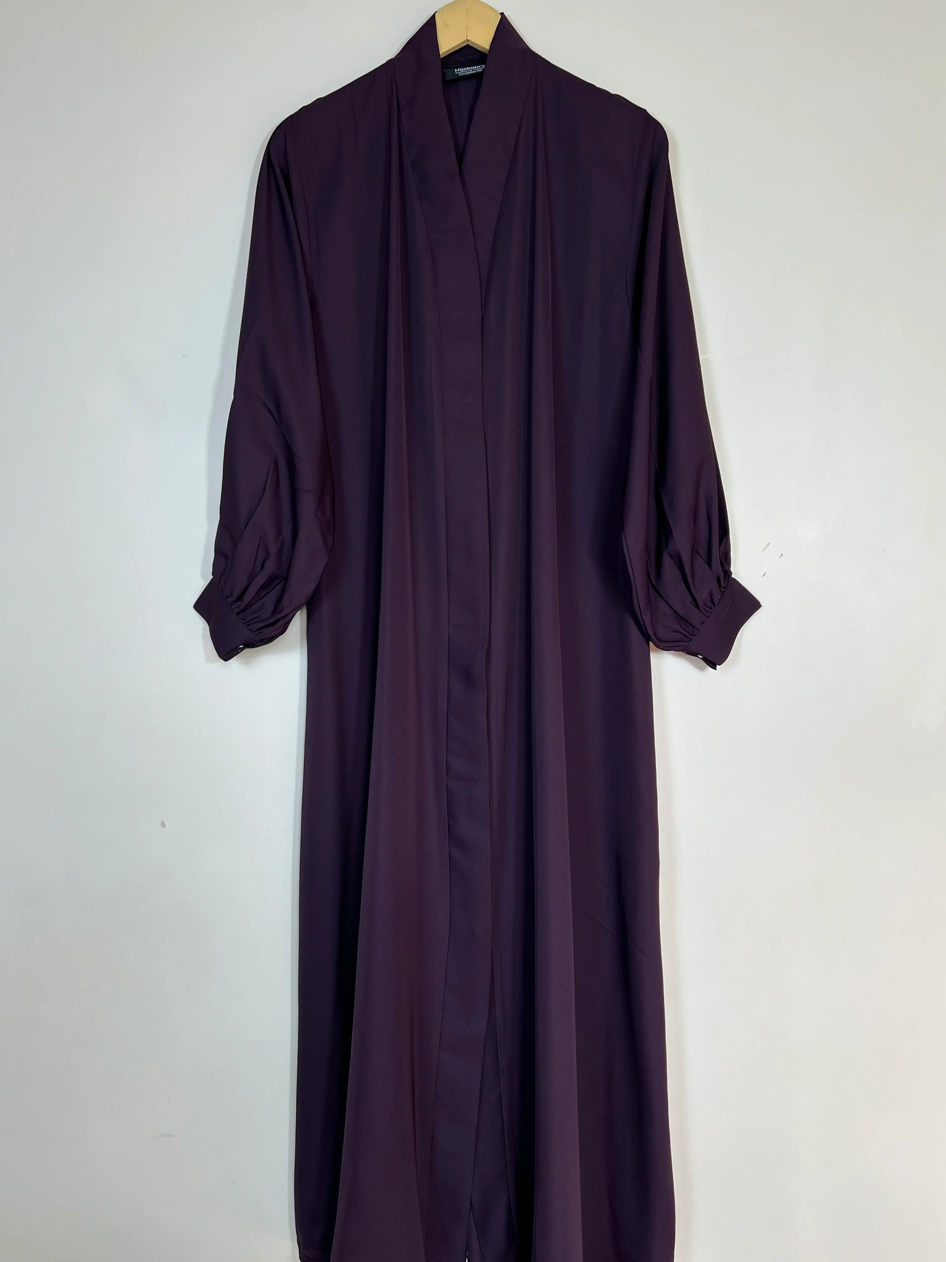 Dark Purple - Front Open Abaya HJ1375
