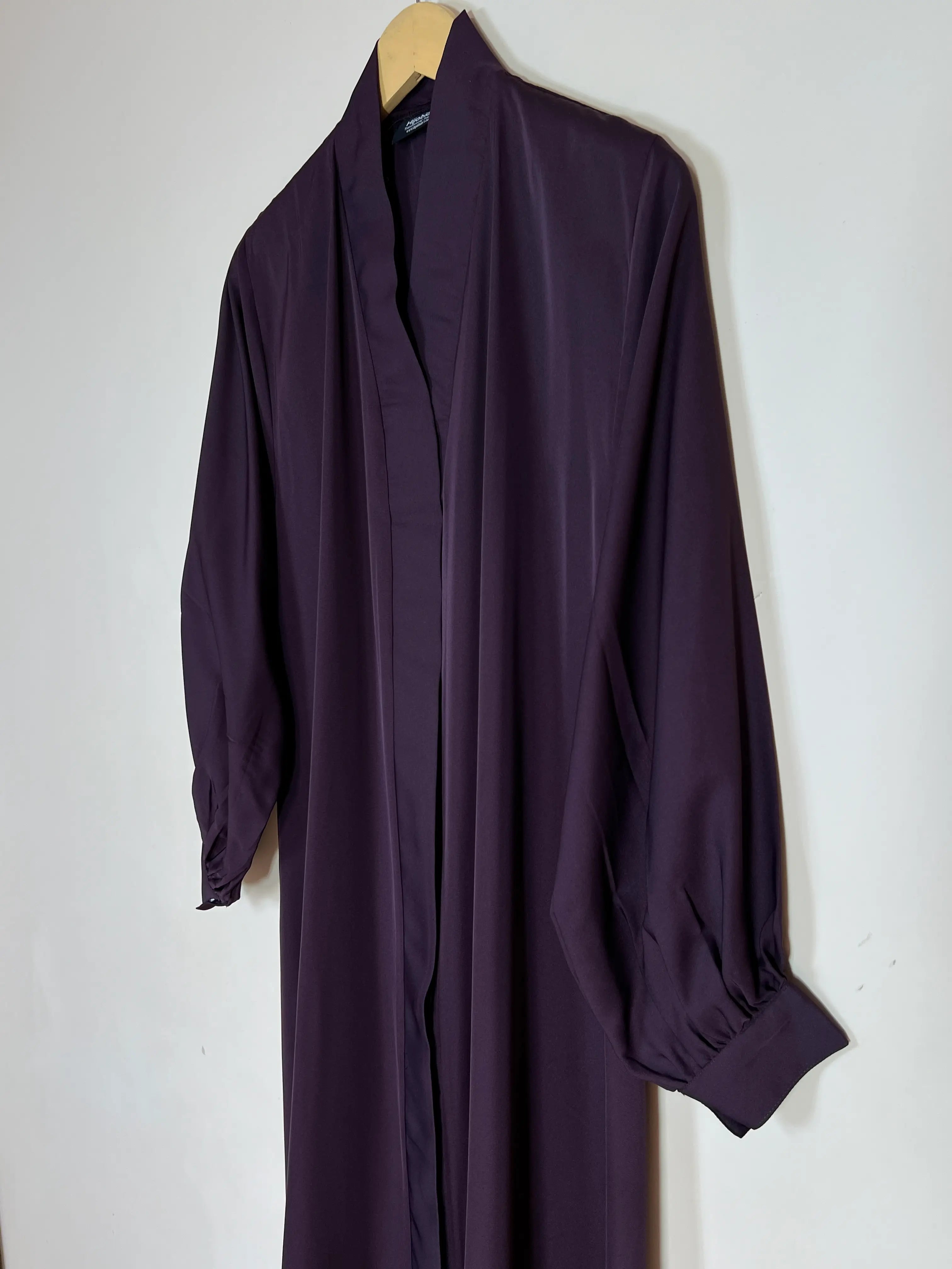 Dark Purple - Front Open Abaya HJ1375 Secondary image