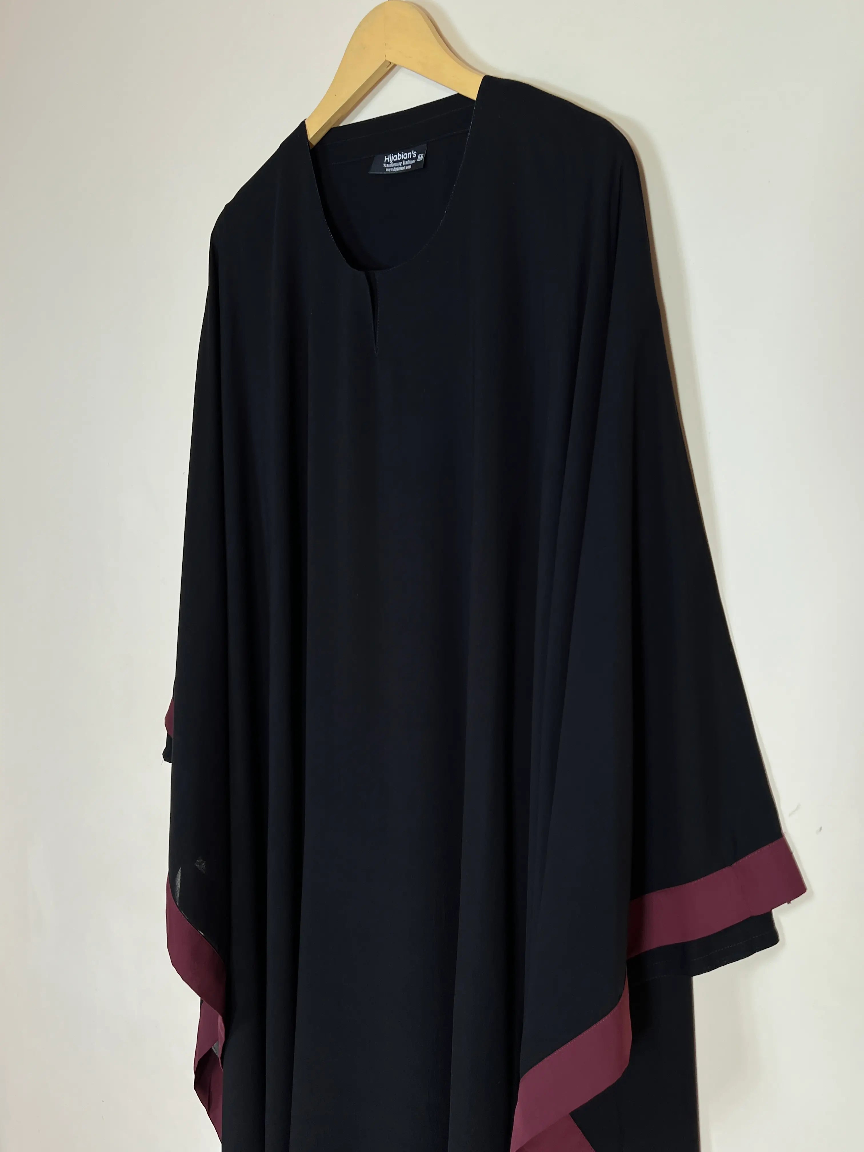 Deep Maroon - Aura Abaya HJ1379 Secondary image