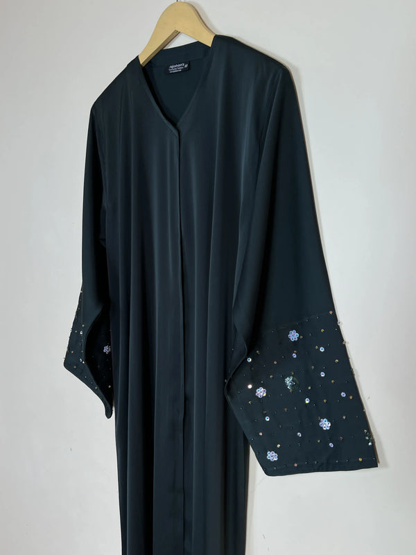 Bottle Green - Zarqa Embellished Abaya HJ1541