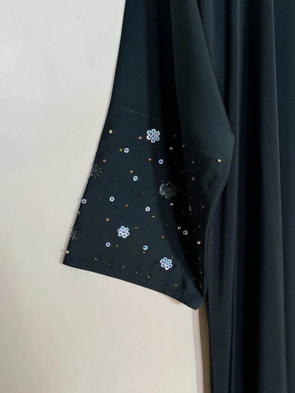 Bottle Green - Zarqa Embellished Abaya HJ1541