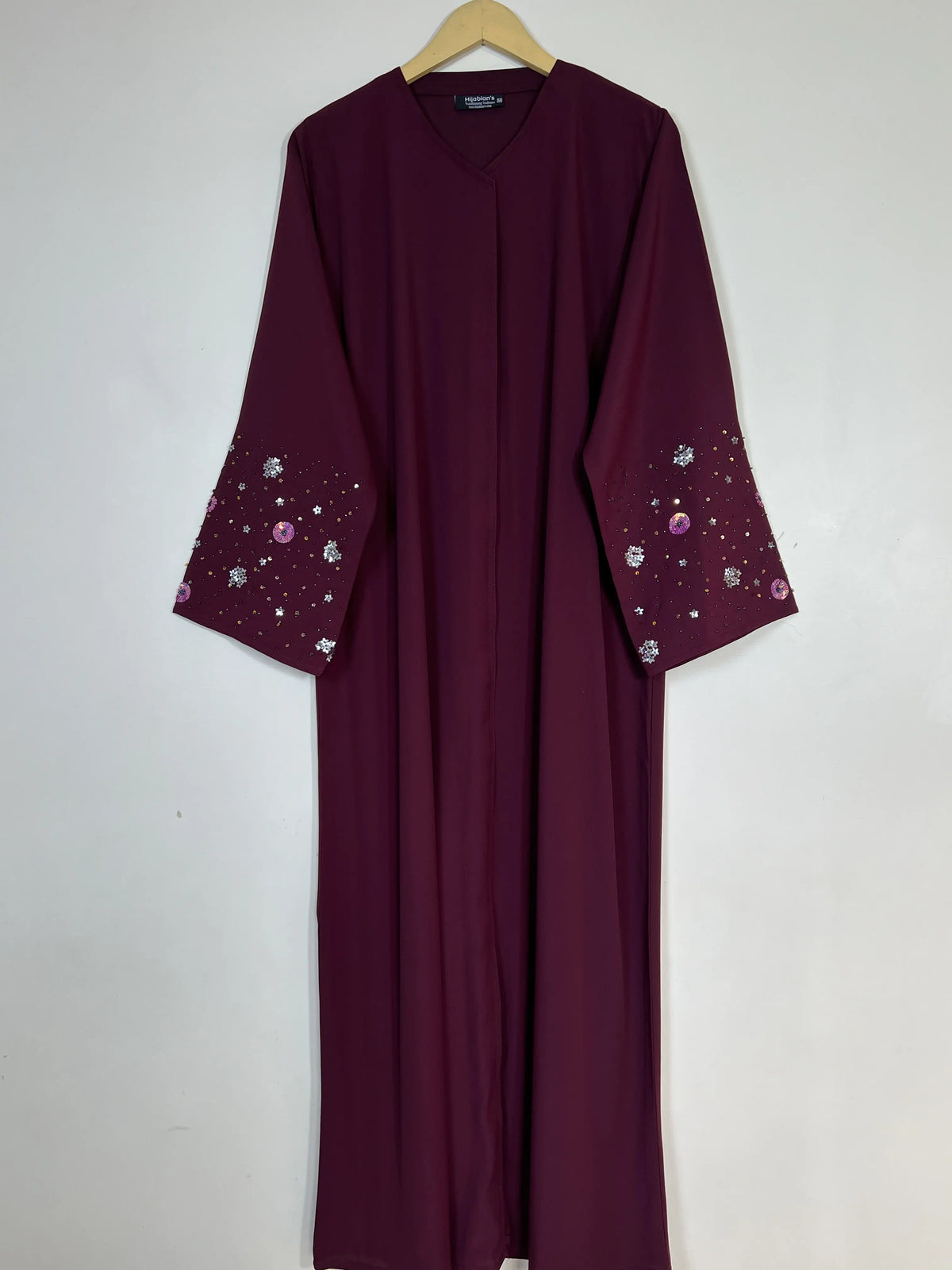 Mulberry - Zarqa Embellished Abaya HJ1403 Main image
