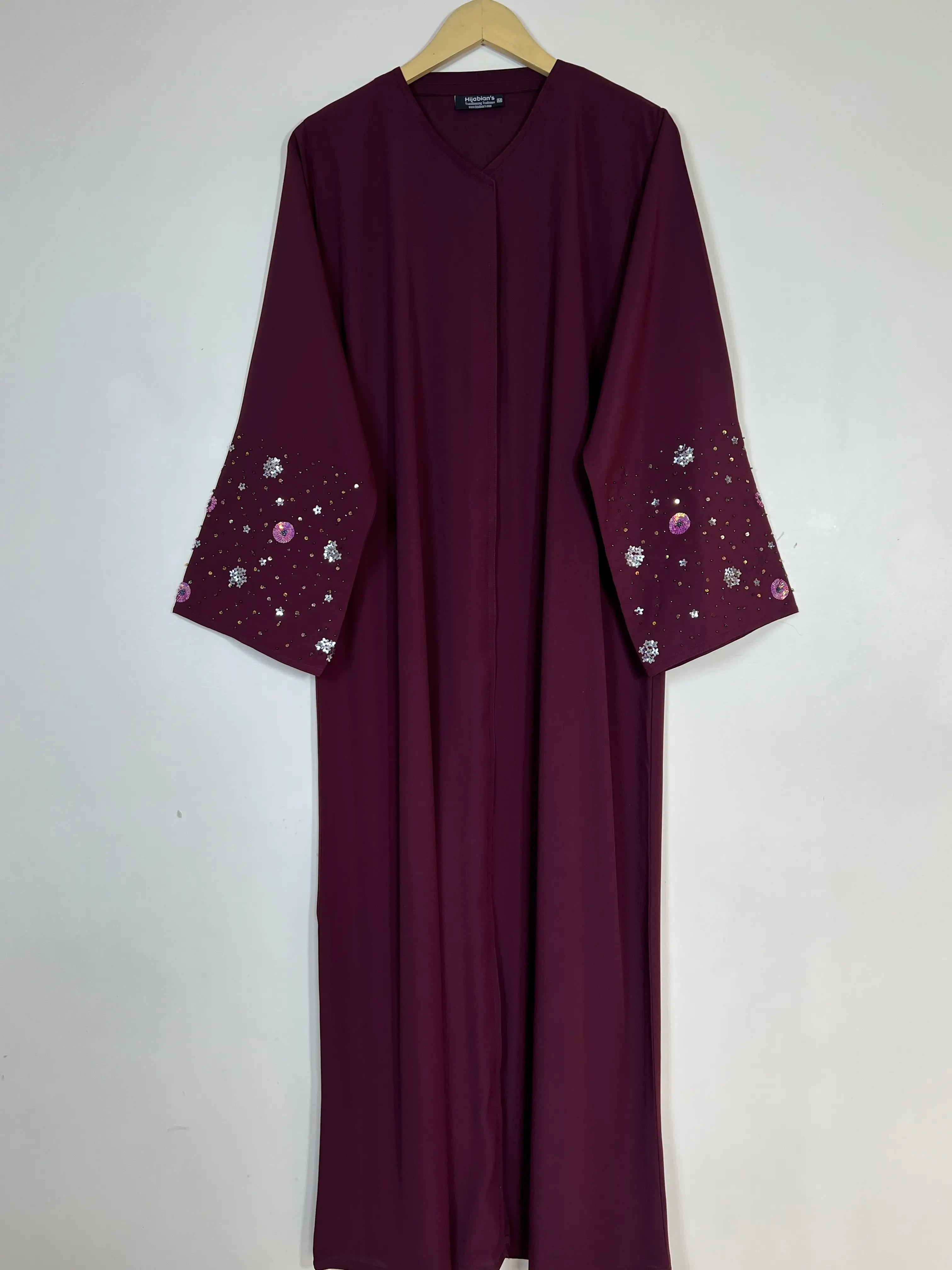 Mulberry - Zarqa Embellished Abaya HJ1403