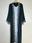 Bottle Green - Fleur Embroidered Abaya HJ1718