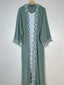 Sage Green - Fleur Embroidered Abaya HJ1716