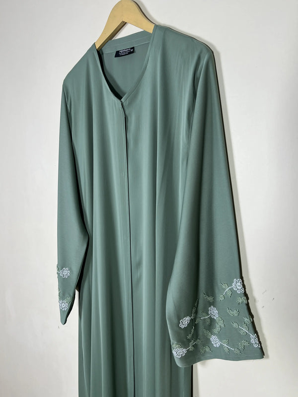 Sage Green - Ravina Handwork Abaya HJ1538