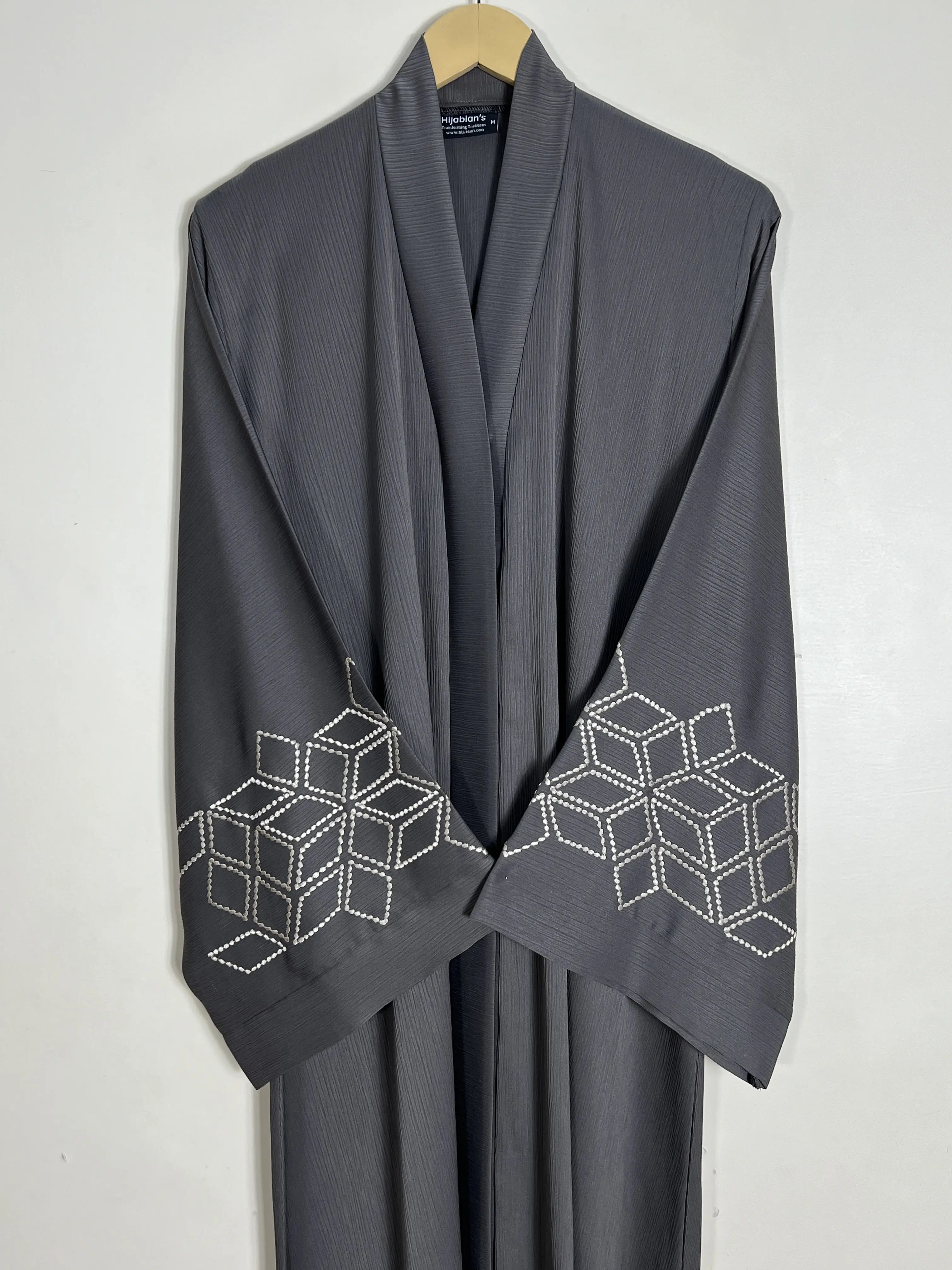 Grey - Sapphire Luxe Abaya HJ1411