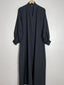 Charcoal - Front Open Abaya HJ1020
