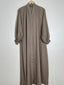 Peanut Brown - Front Open Abaya HJ1390