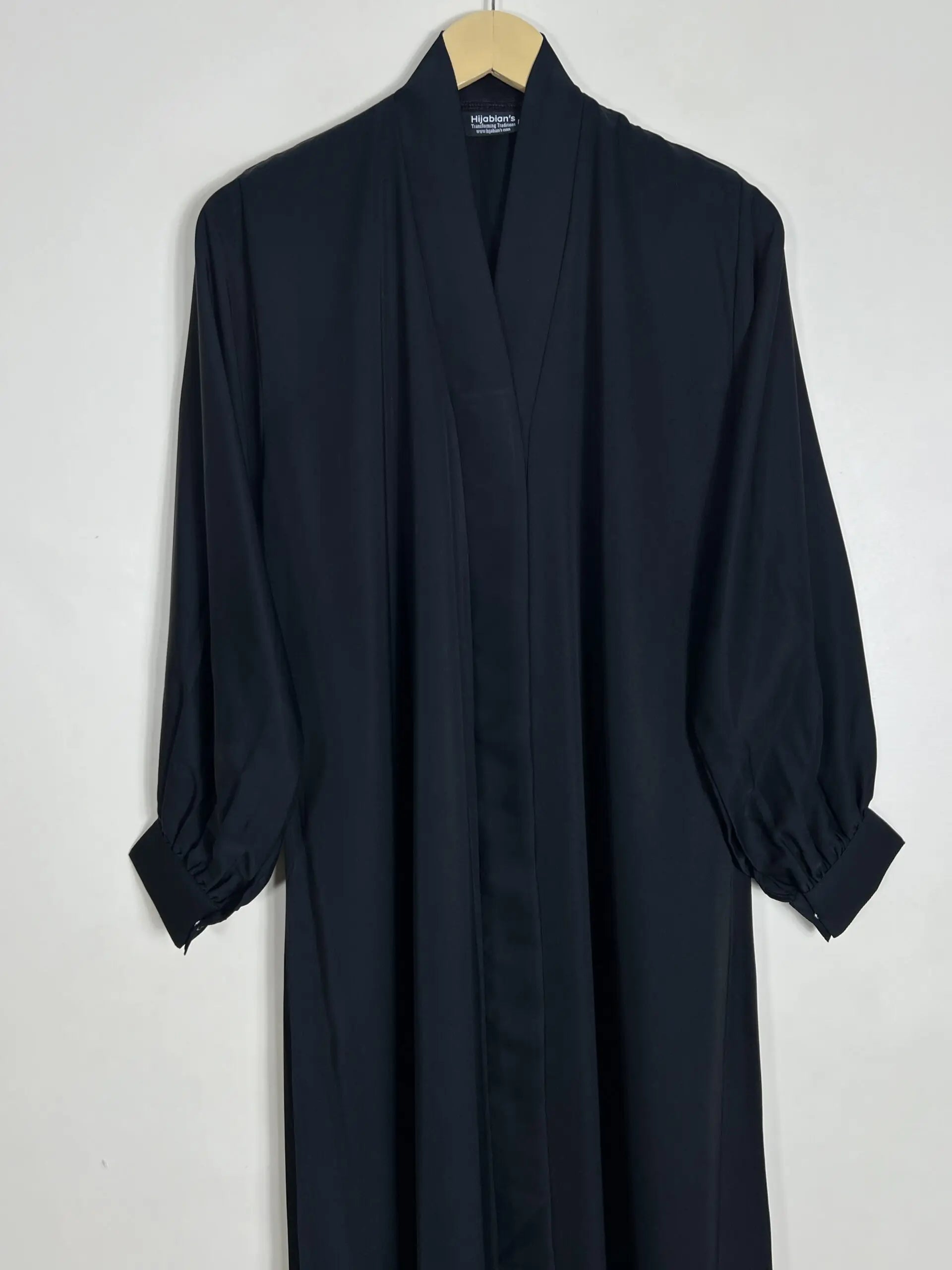 Black - Front Open Abaya HJ1023 Secondary image