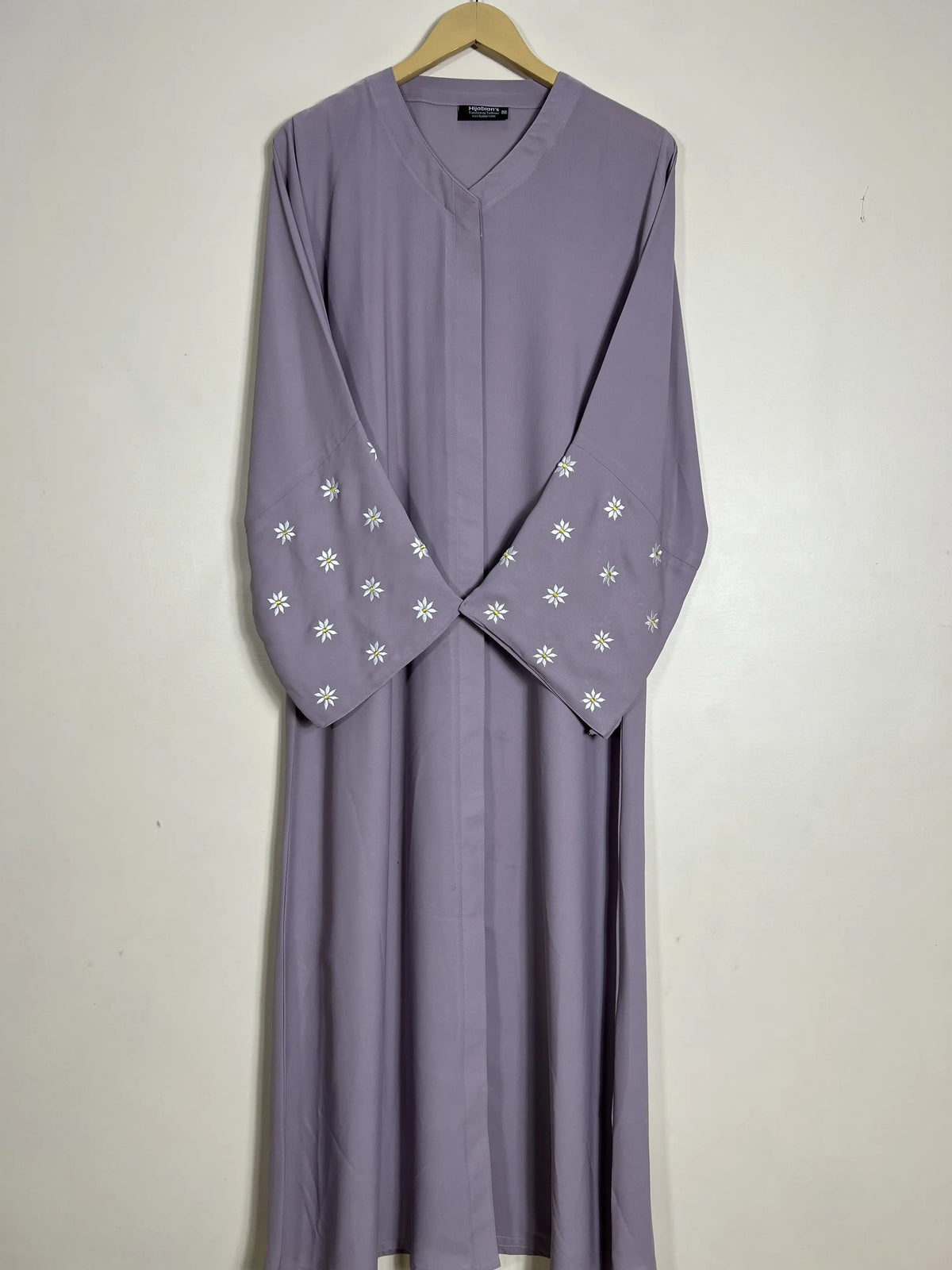 Lilac - Petals Embroidery Abaya HJ1418 Main image