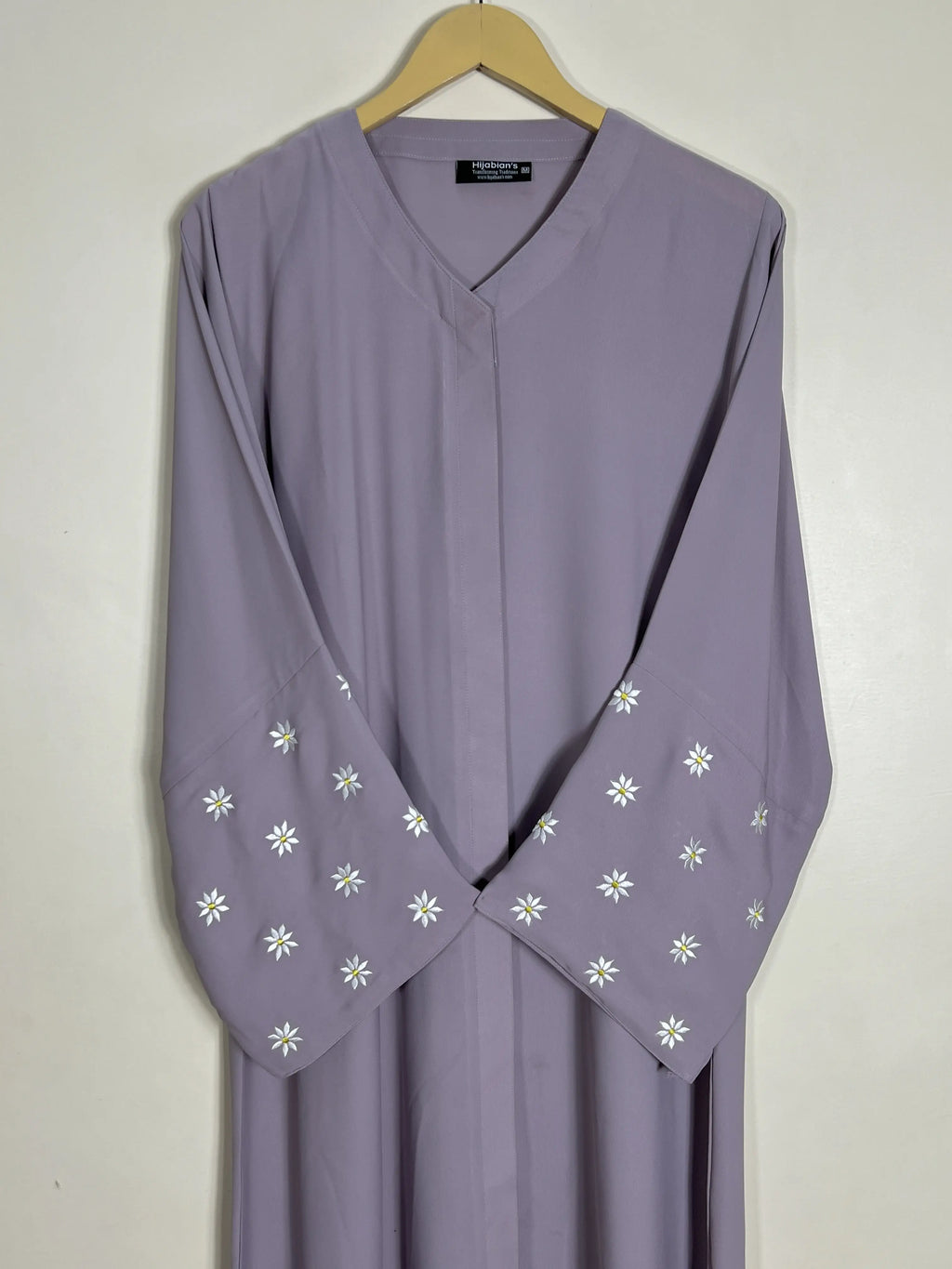 Lilac - Petals Embroidery Abaya HJ1418