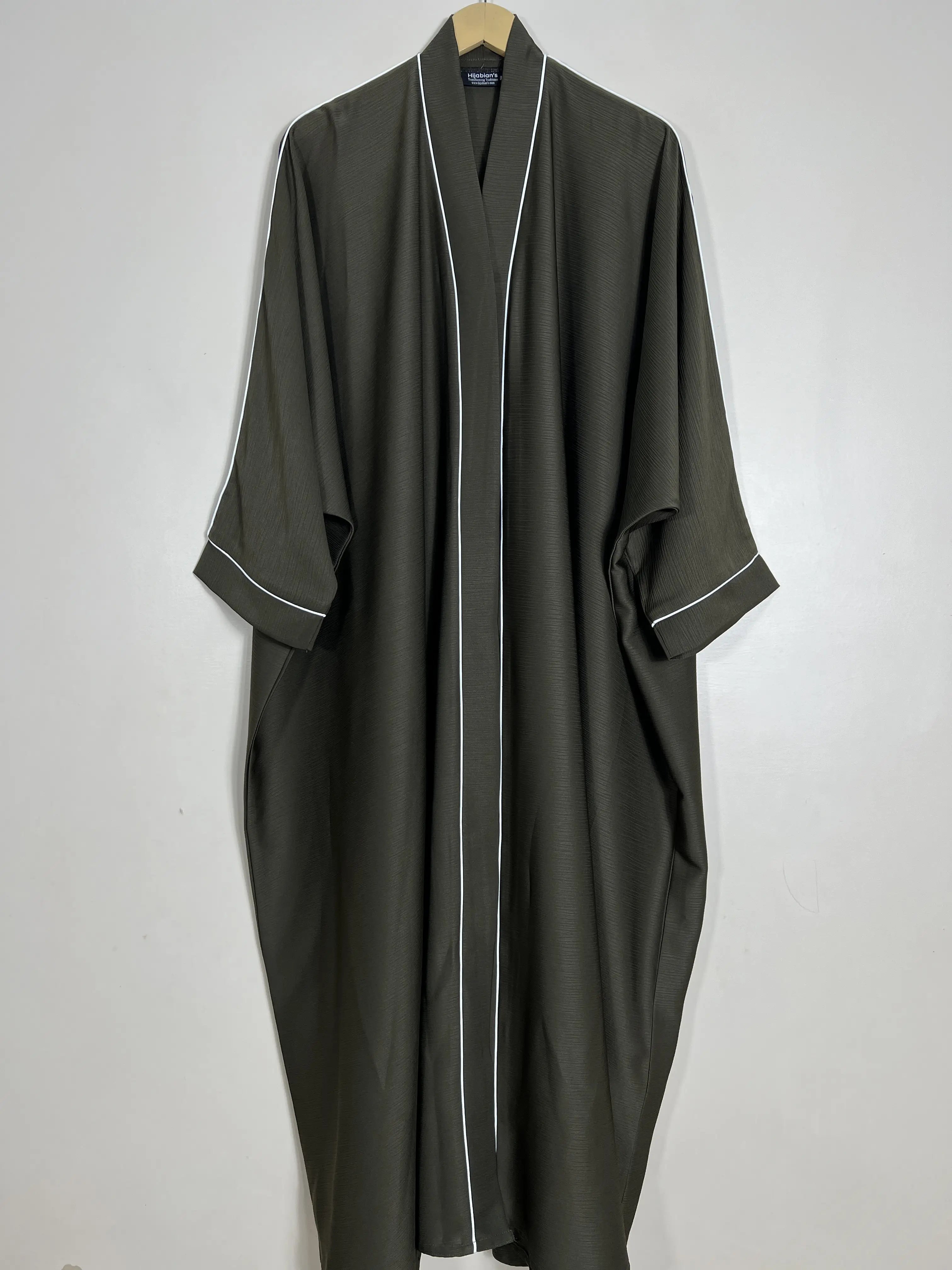 Olive Green - Elysian Flow Abaya HJ408