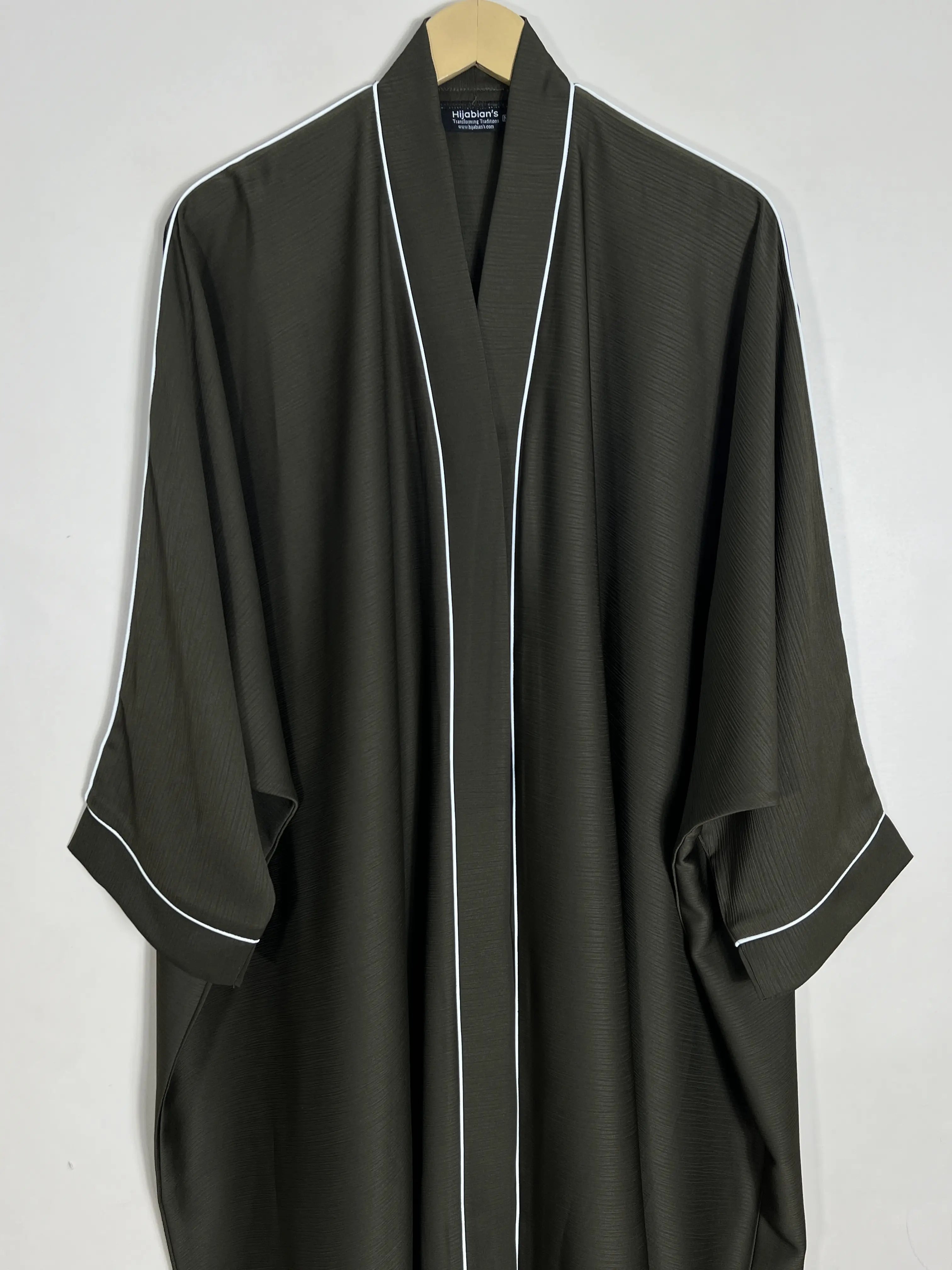 Olive Green - Elysian Flow Abaya HJ408