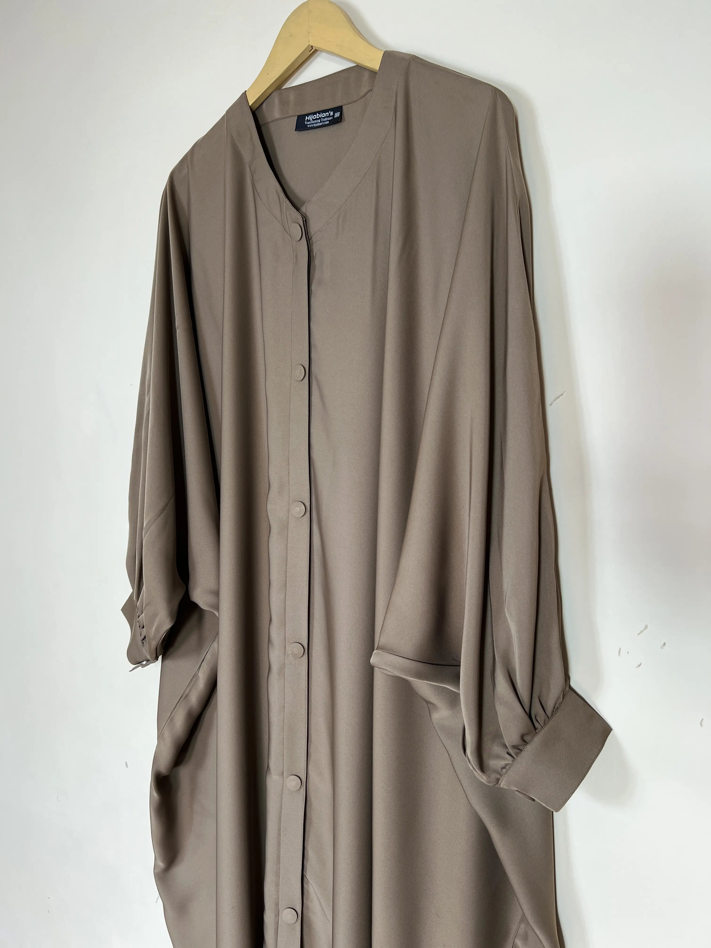 Taupe Brown - Raneem Classic Abaya HJ1427