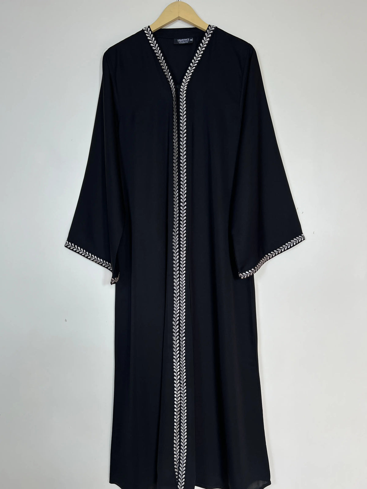 Black - Divine Embroidery Abaya HJ1436 Main image