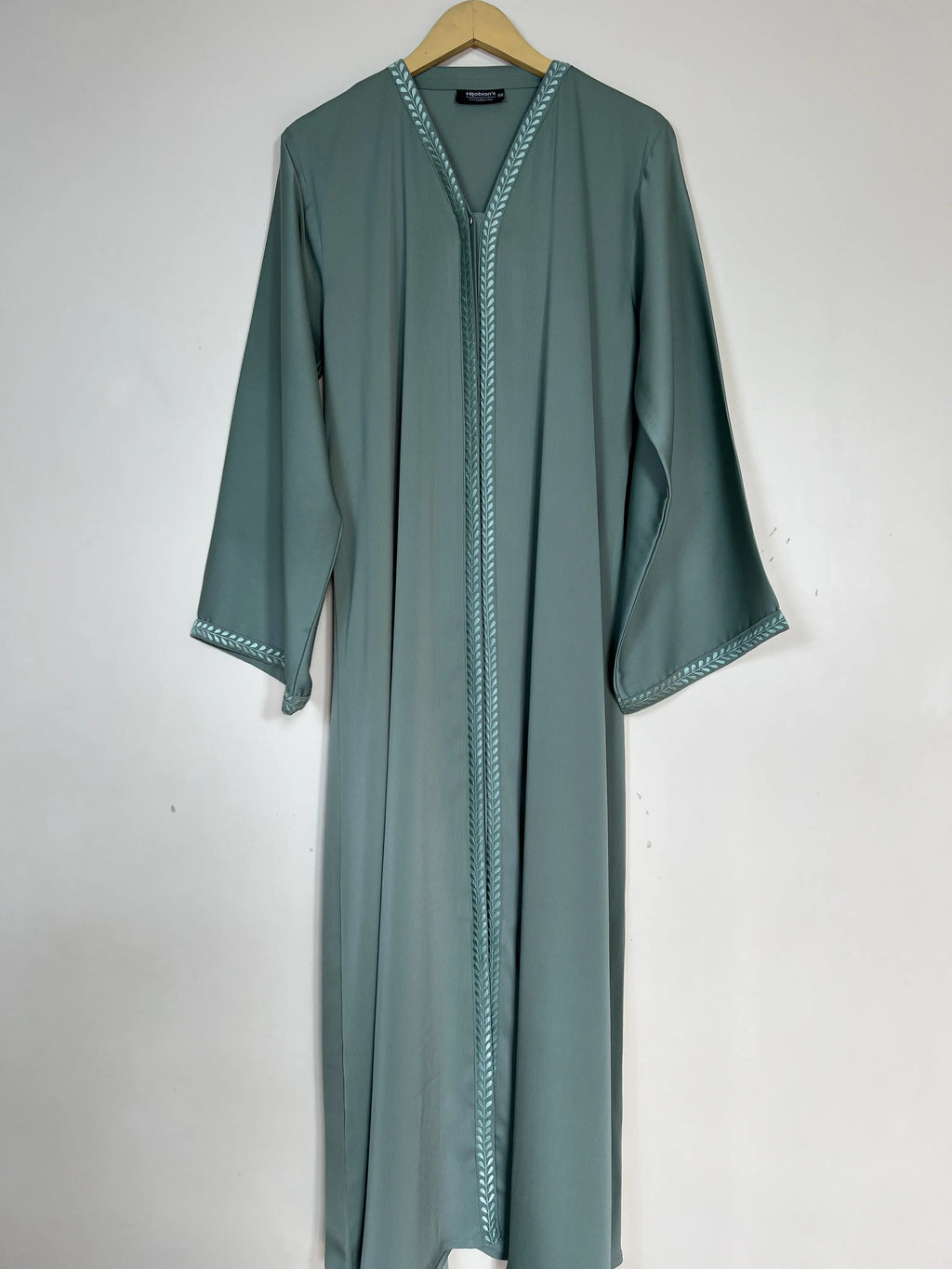Sage Green - Divine Embroidery Abaya HJ1434