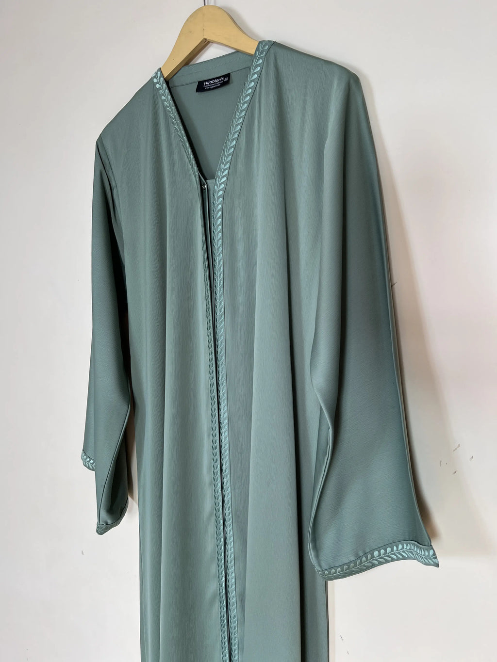 Sage Green - Divine Embroidery Abaya HJ1434