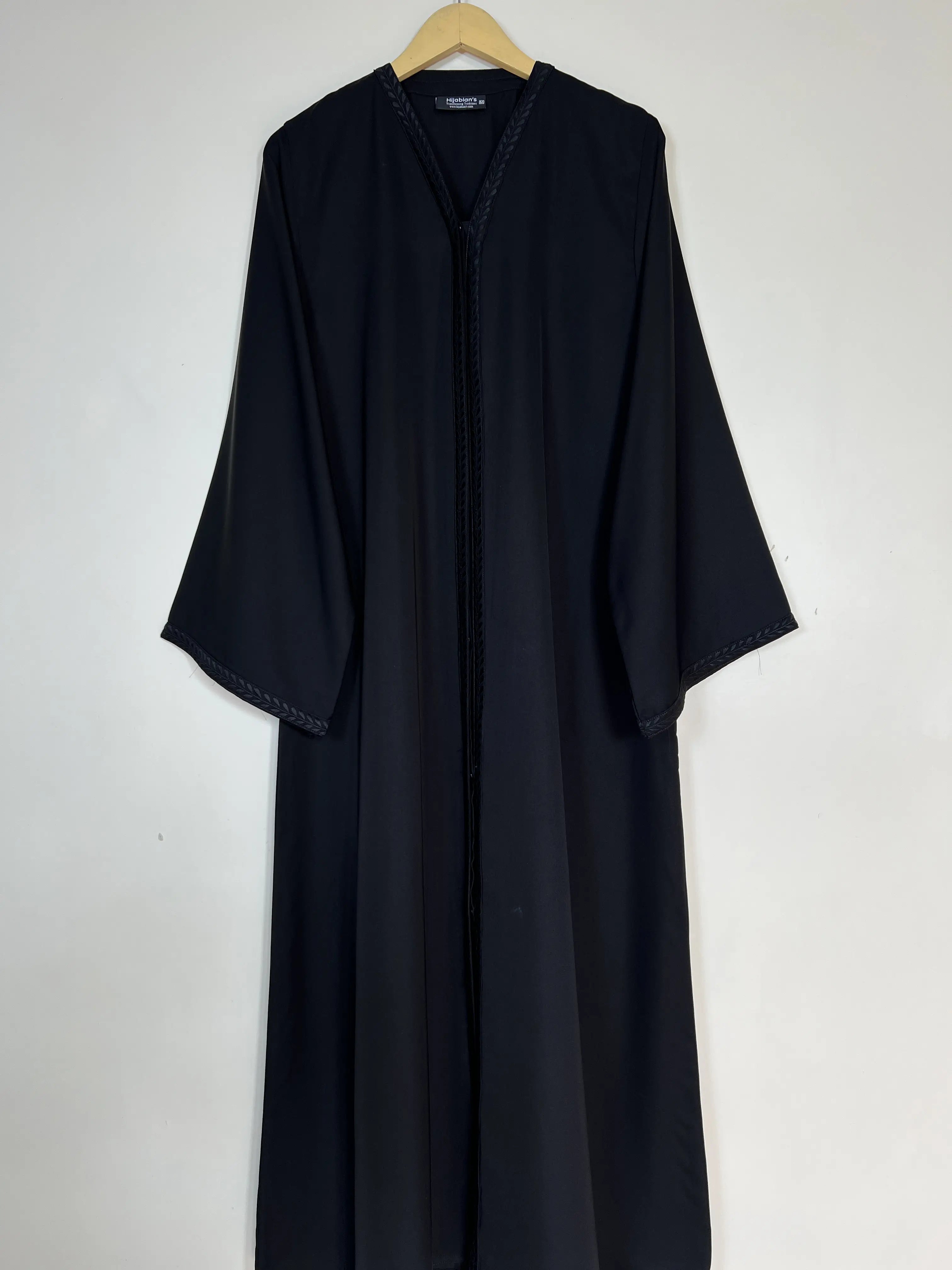 Black - Divine Embroidery Abaya HJ1433 Secondary image