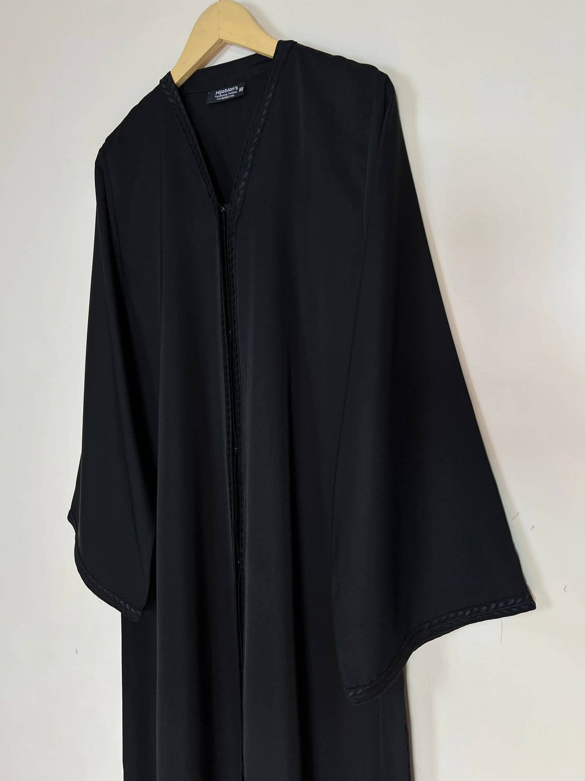 Black - Divine Embroidery Abaya HJ1433 Main image