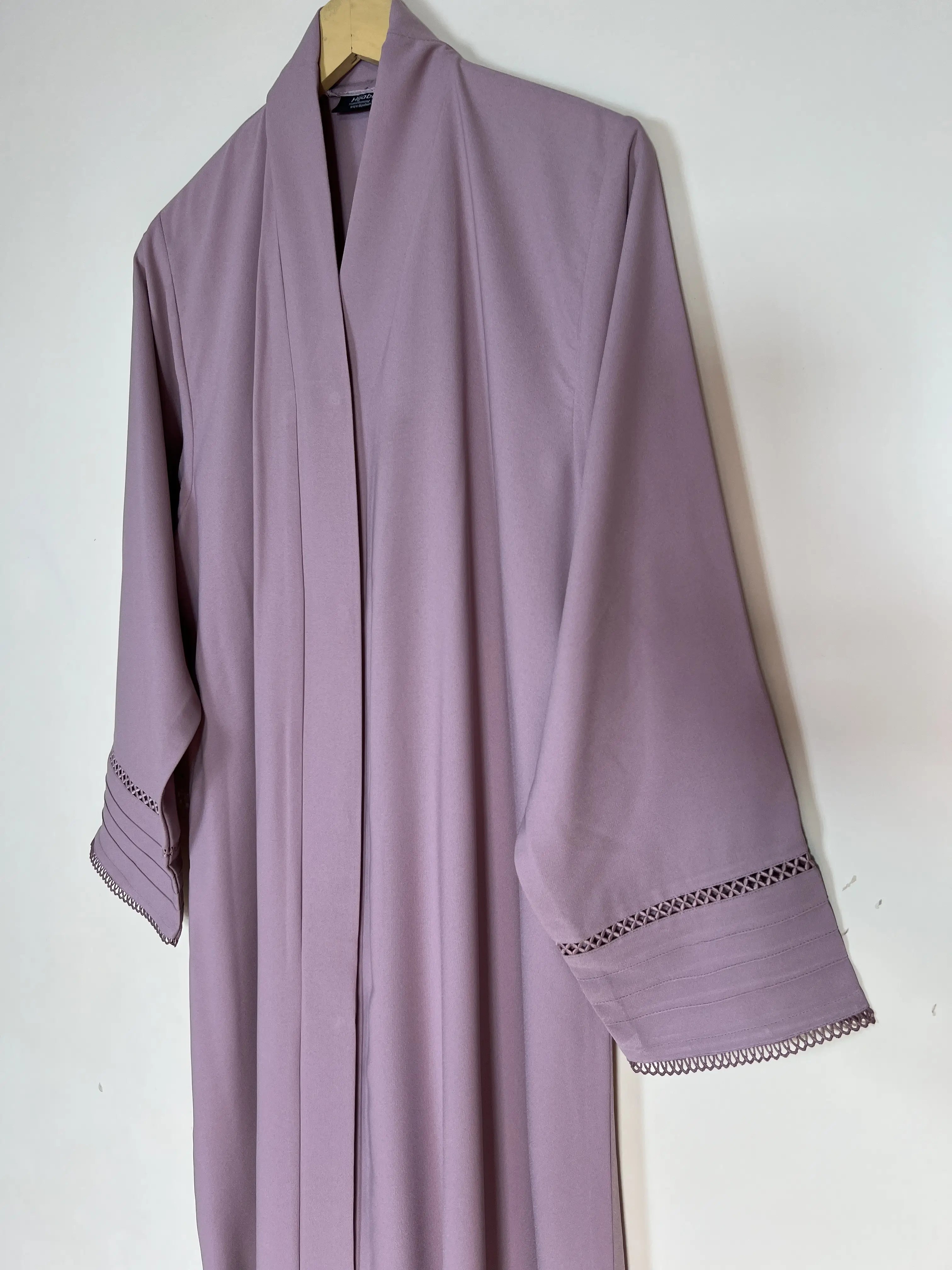 Lilac - Noor Lace Abaya HJ1438