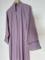 Lilac - Noor Lace Abaya HJ1438