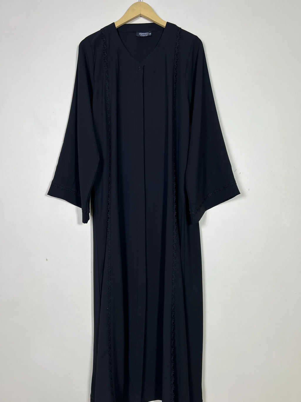 Black - Panel Lace Abaya HJ1454