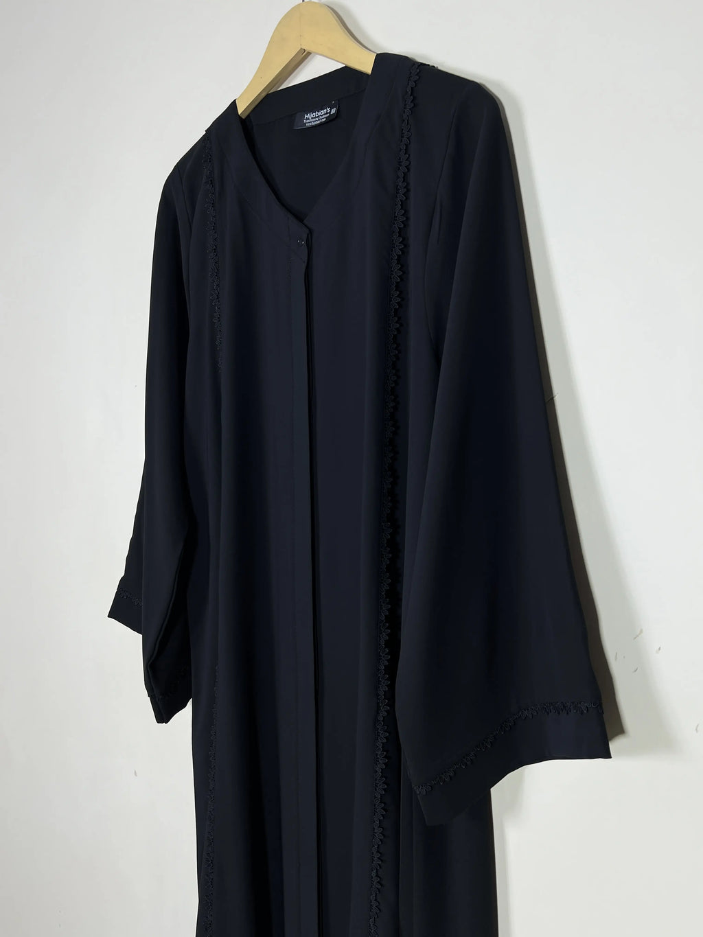 Black - Panel Lace Abaya HJ1454