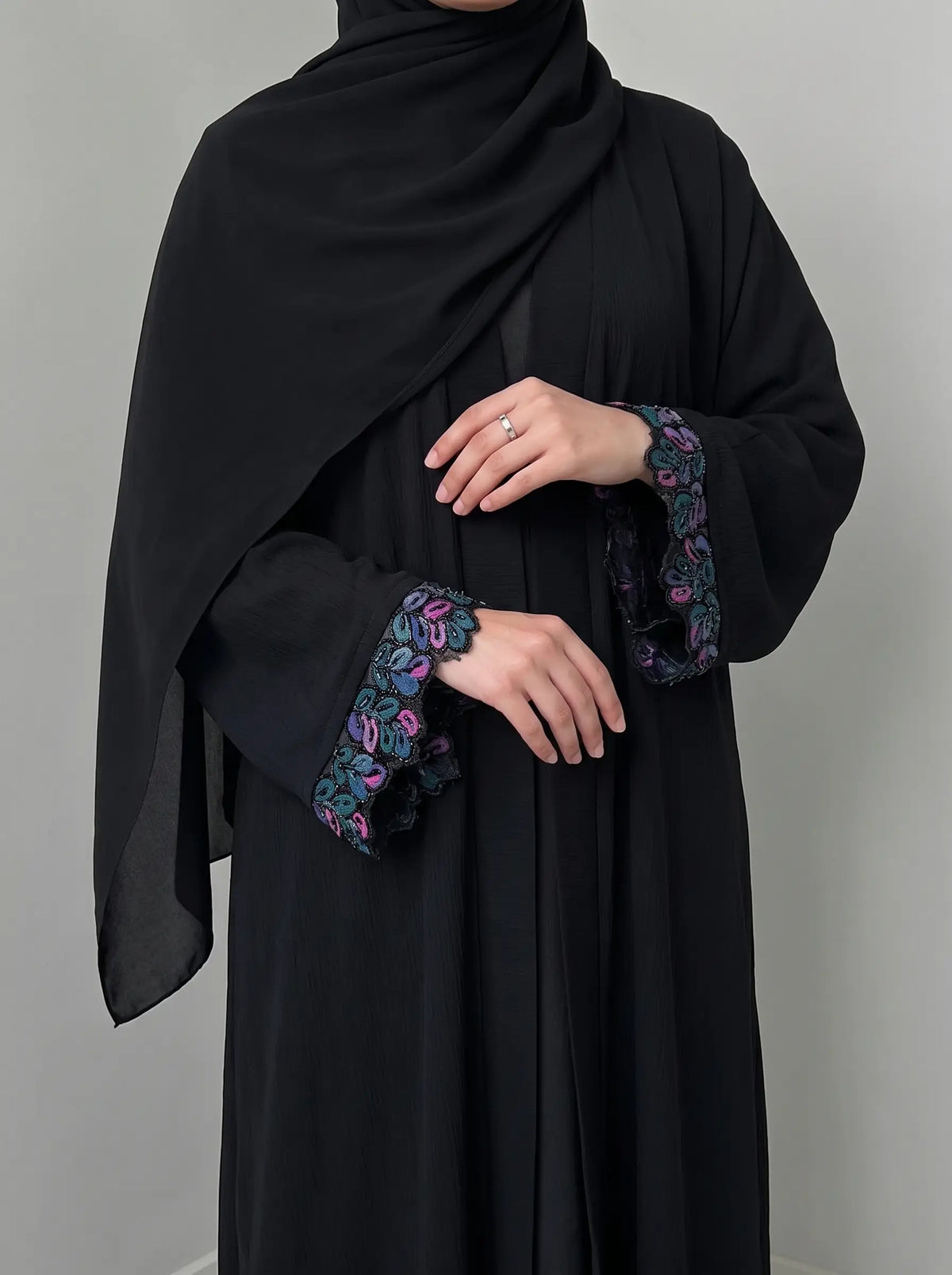 Black - Velvet Hour Abaya HJ1643 Main image
