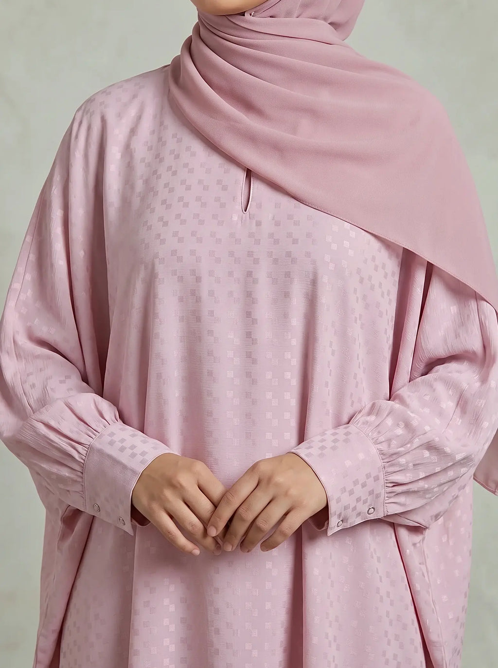 Rosé Mosaic Abaya HJ1703