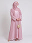 Blush Rose -  Zareen Crinkle Silk Abaya HJ1707